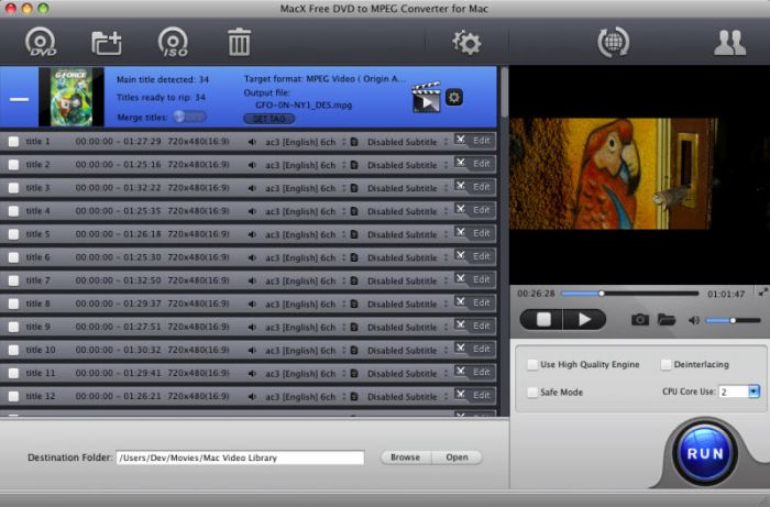 TOP DVD to MPEG Converter for Mac 1.1.2