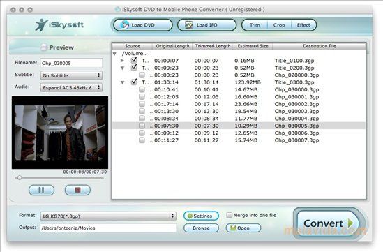 iSkysoft DVD to Mobile Phone Converter 1.6.37.7