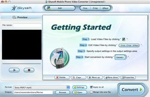 iSkysoft Mobile Phone Video Converter for Mac 1.1.38.10