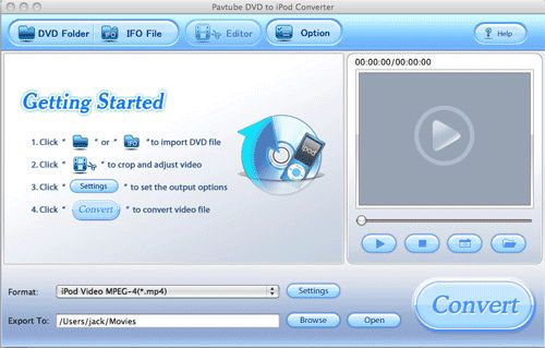 Pavtube DVD to iPod Converter for Mac 3.6.1.1783