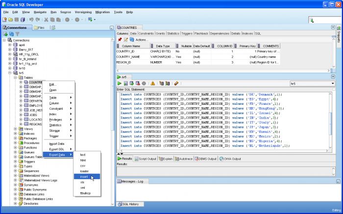 Oracle SQL Developer 2.1.1.64.45