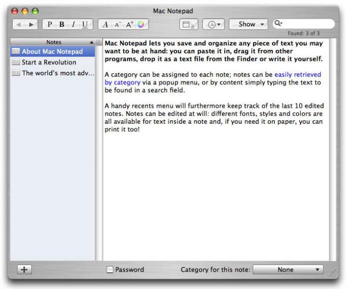 Mac Notepad 9.8.9