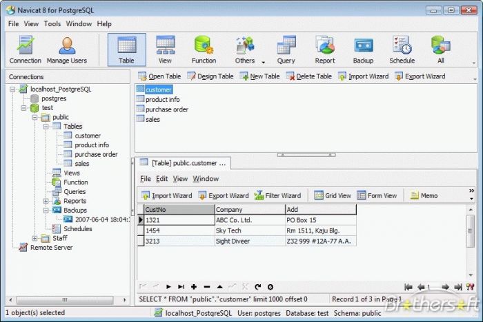 Navicat PostgreSQL Manager Lite 8.1.7
