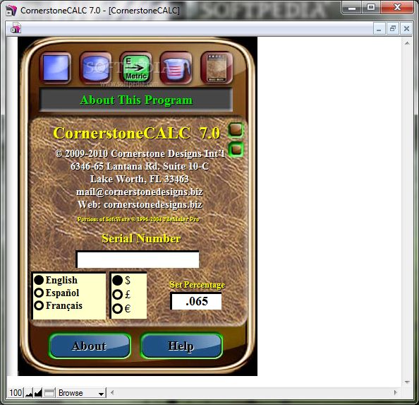 CornerstoneCALC 7.2