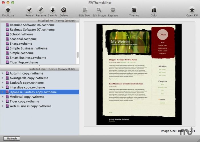 RWThemeMiner For Mac 2.6.8