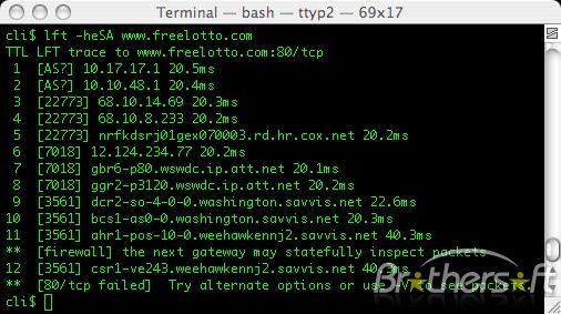 Layer Four Traceroute 3.36