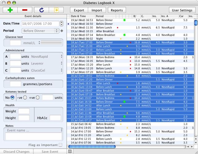 Diabetes Logbook X 1.5.3