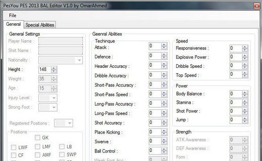 实况足球2013一球成名属性修改器 1.4 www.qinpinchang.com