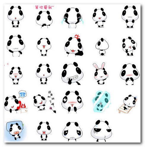 熊猫娃娃QQ表情包 免费版 www.qinpinchang.com
