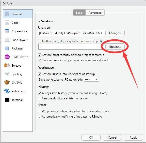 RStudio默认工作目录如何设置-RStudio设置默认工作目录方法 www.qinpinchang.com