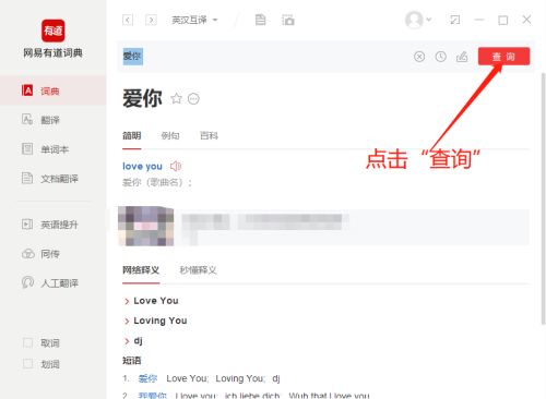 有道词典如何查询单词-有道词典查询单词教程 www.qinpinchang.com