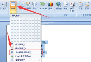 word怎么将文本转换成表格-word将文本转换成表格方法 www.qinpinchang.com
