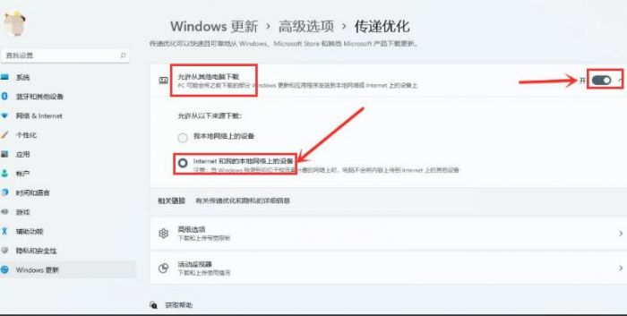 Windows11怎么开启传递优化功能-Windows11开启传递优化功能方法 www.qinpinchang.com