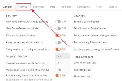postman如何设置黑色背景-postman设置黑色背景的方法 www.qinpinchang.com